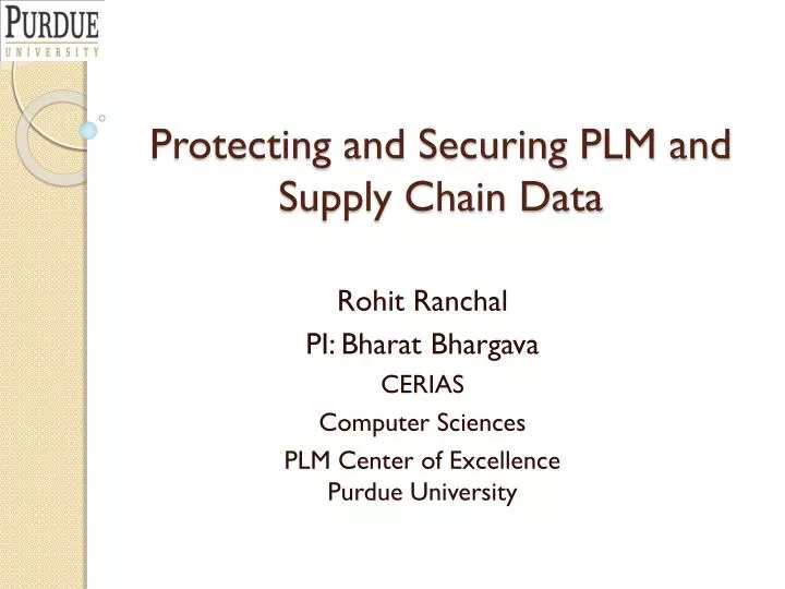 protecting and securing plm and supply chain data