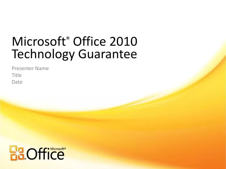 microsoft office 2010 technology guarantee