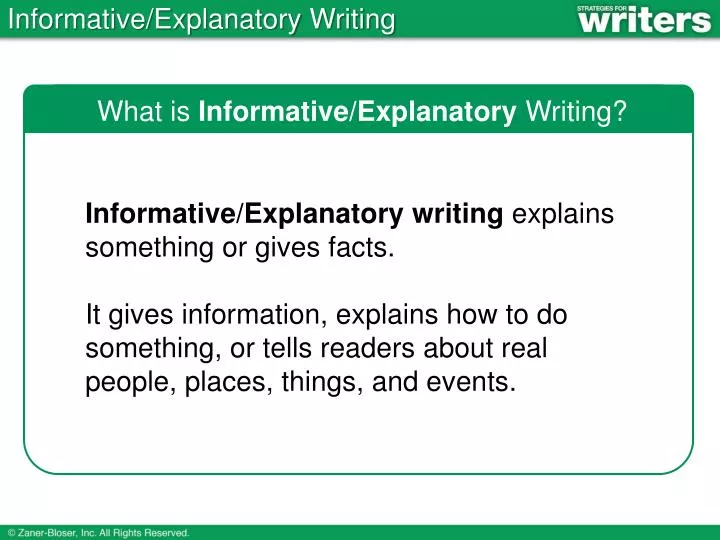 informative explanatory writing