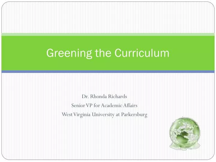 greening the curriculum