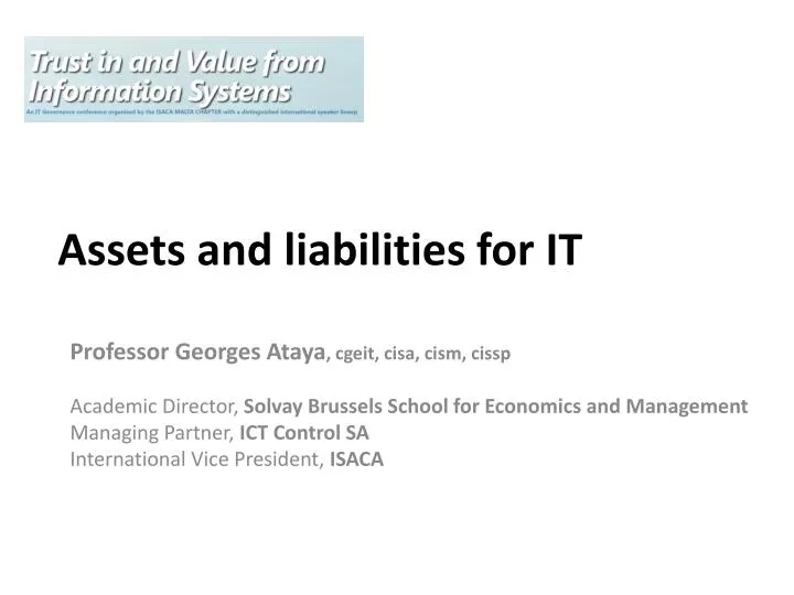 assets and liabilities for it