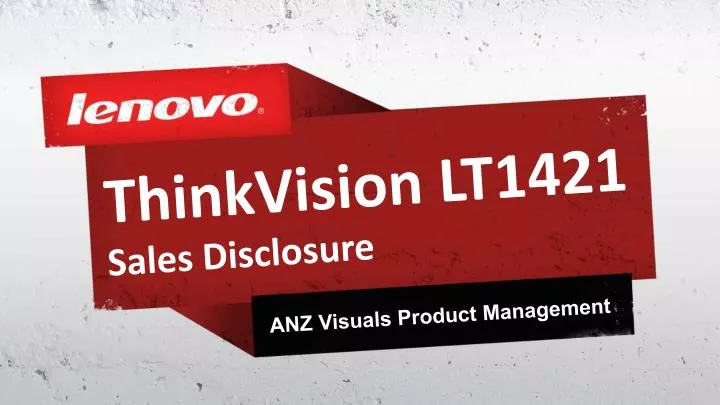 thinkvision lt1421 sales disclosure