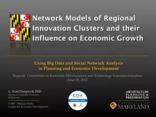 Network Models of Regional Innovation Clusters and their Influence on Economic Growth