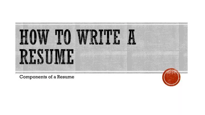 how to write a resume