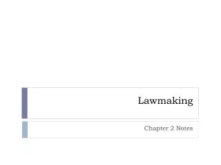 lawmaking
