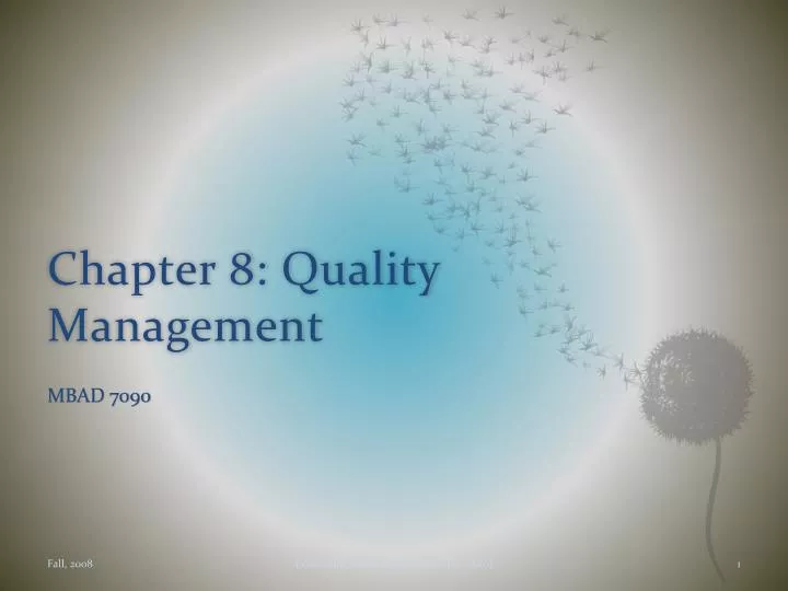 chapter 8 quality management