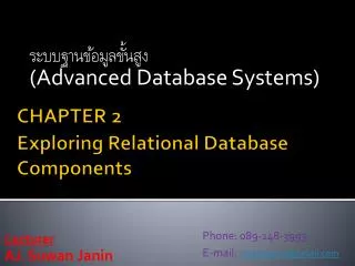 CHAPTER 2 Exploring Relational Database Components