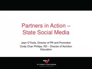 Partners in Action – State Social Media