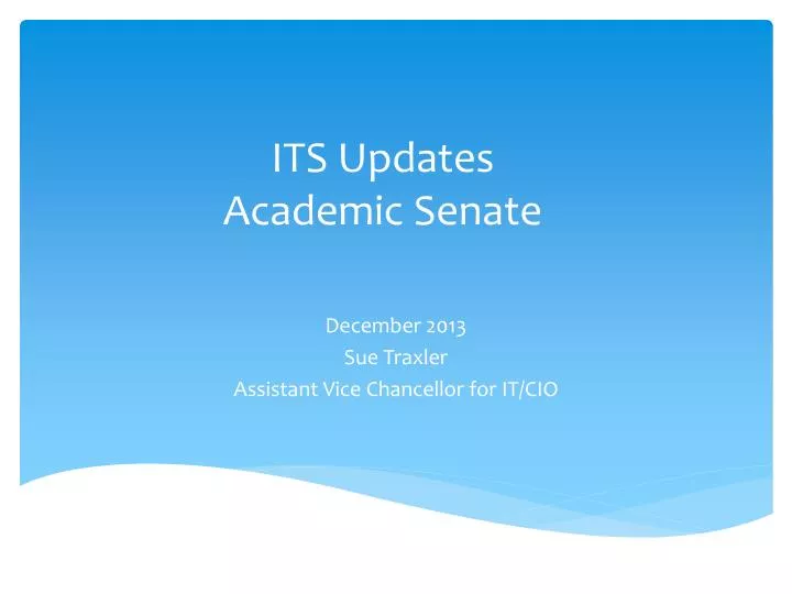 its updates academic senate