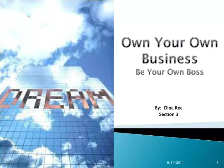 own your own business be your own boss