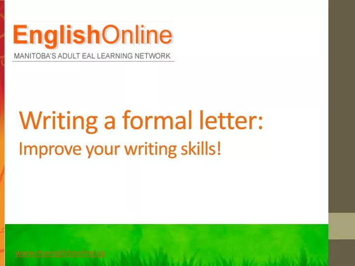writing a formal letter improve your writing skills