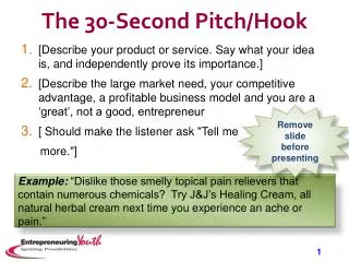 the 30 second pitch hook