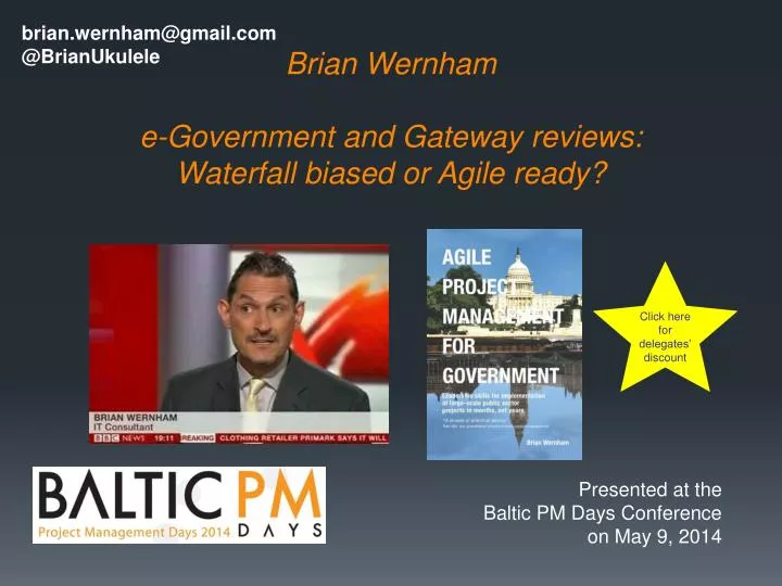 brian wernham e government and gateway reviews waterfall biased or agile ready