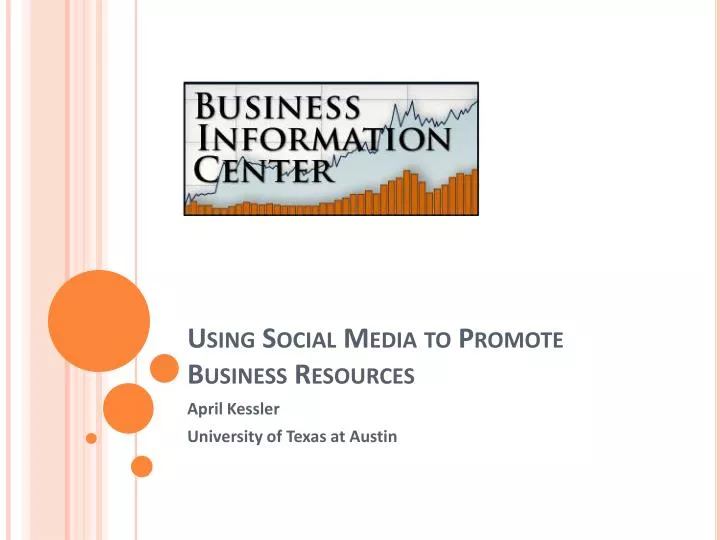 using social media to promote business resources