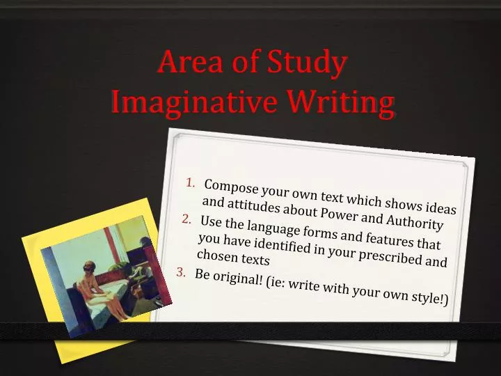 area of study imaginative writing
