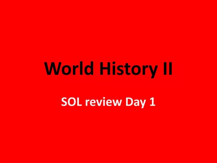 world history ii