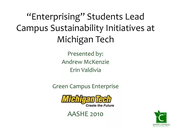 enterprising students lead campus sustainability initiatives at michigan tech