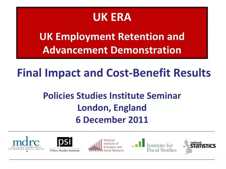 uk era uk employment retention and advancement demonstration