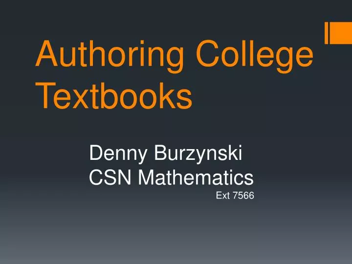 authoring college textbooks