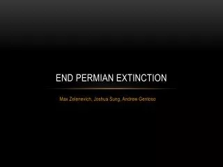 End Permian Extinction
