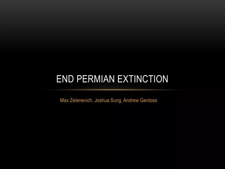 end permian extinction