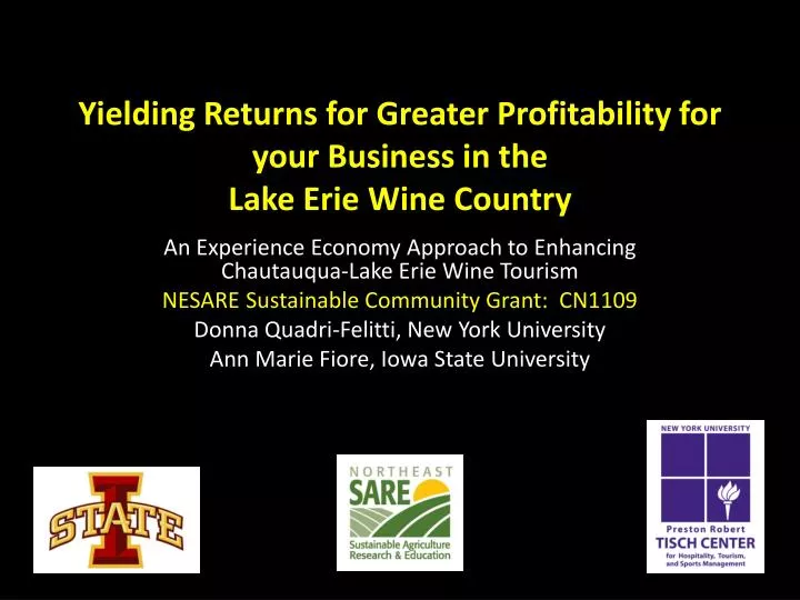 yielding returns for greater profitability for your business in the lake erie wine country