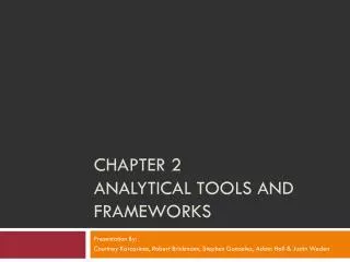 Chapter 2 Analytical Tools and Frameworks