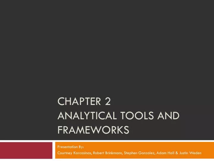 chapter 2 analytical tools and frameworks