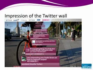 Impression of the Twitter wall