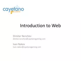 Introduction to Web