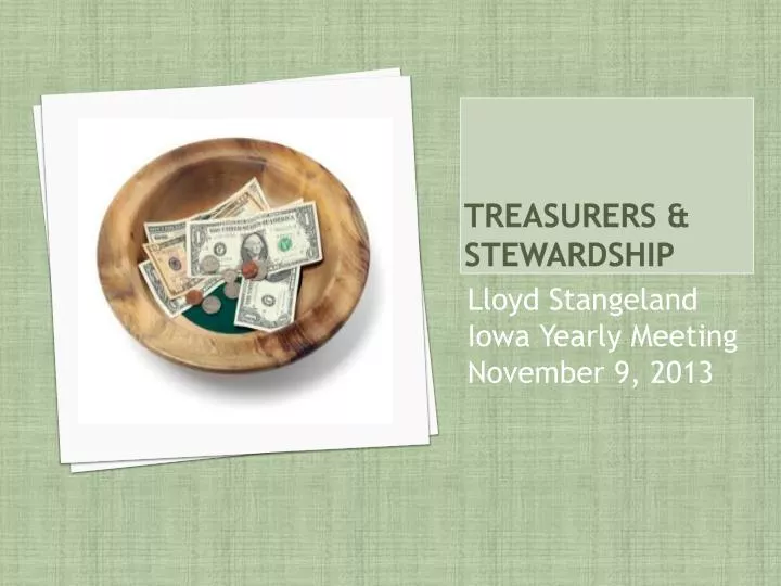 treasurers stewardship