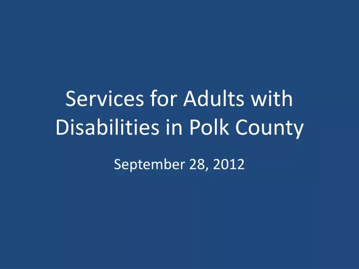 services for adults with disabilities in polk county