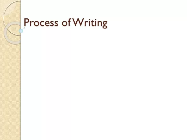 process of writing
