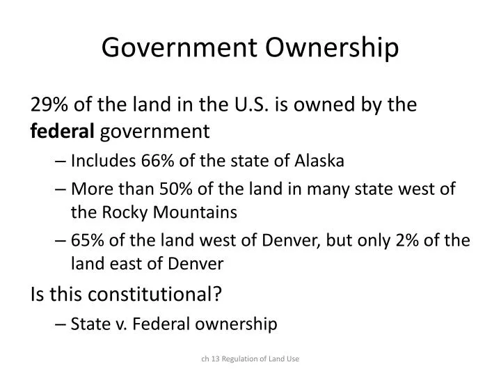 government ownership