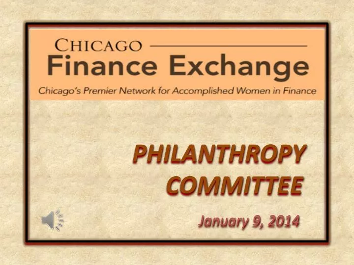 philanthropy committee january 9 2014