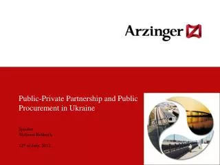 Public-Private Partnership and Public Procurement in Ukraine