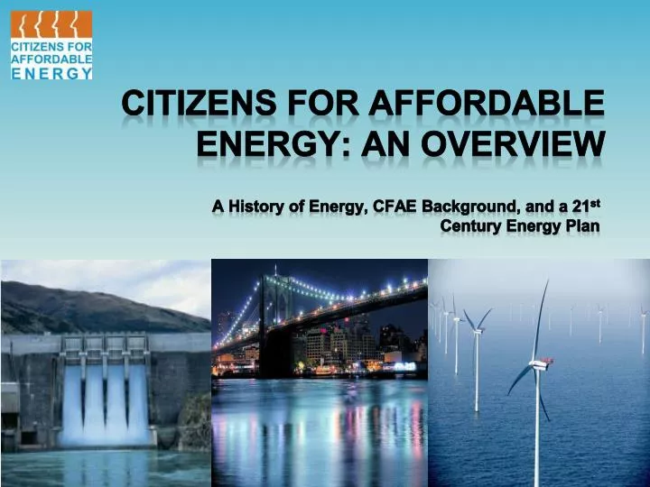 citizens for affordable energy an overview