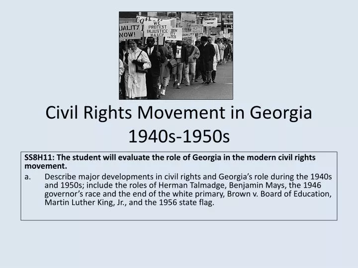 civil rights movement in georgia 1940s 1950s
