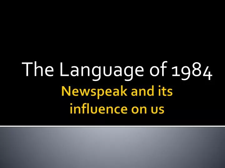 the language of 1984