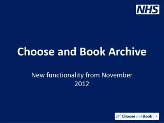 Choose and Book Archive