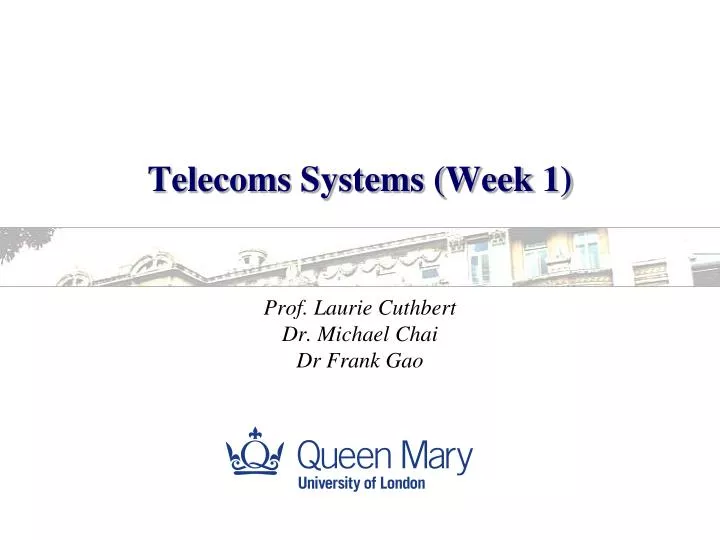 telecoms systems week 1