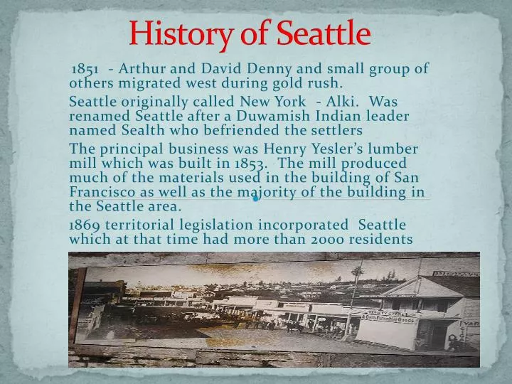 history of seattle