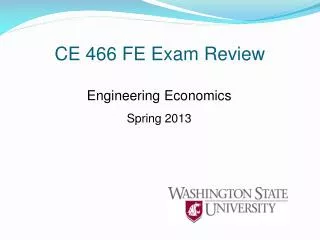 CE 466 FE Exam Review