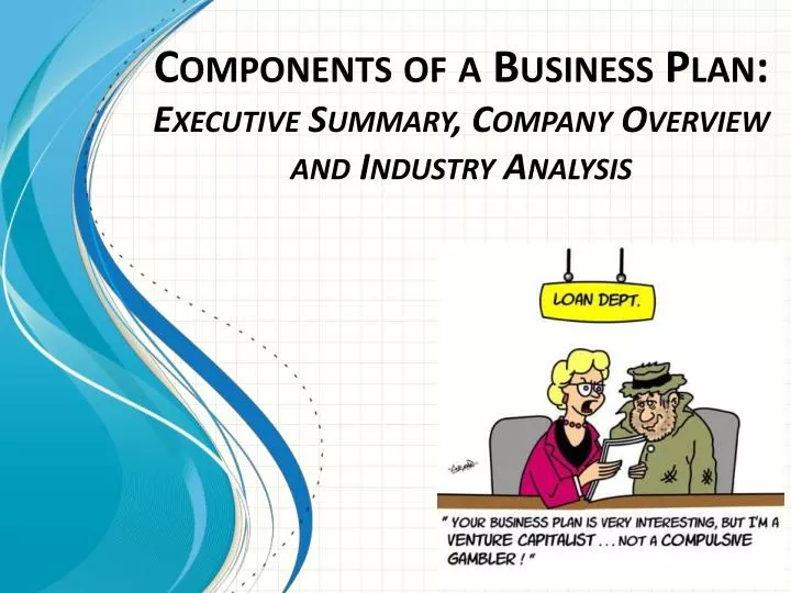 components of a business plan executive summary company overview and industry analysis