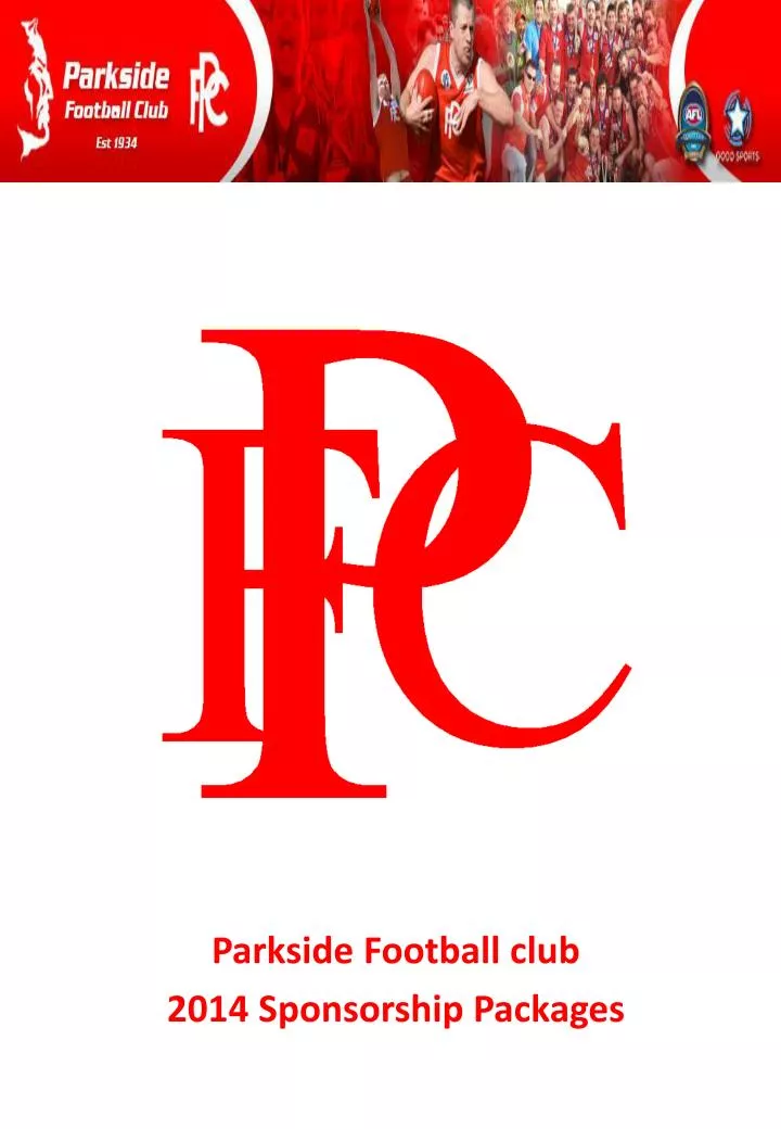 parkside football club 2014 sponsorship packages