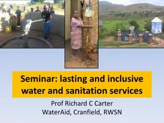 Seminar: lasting and inclusive water and sanitation services