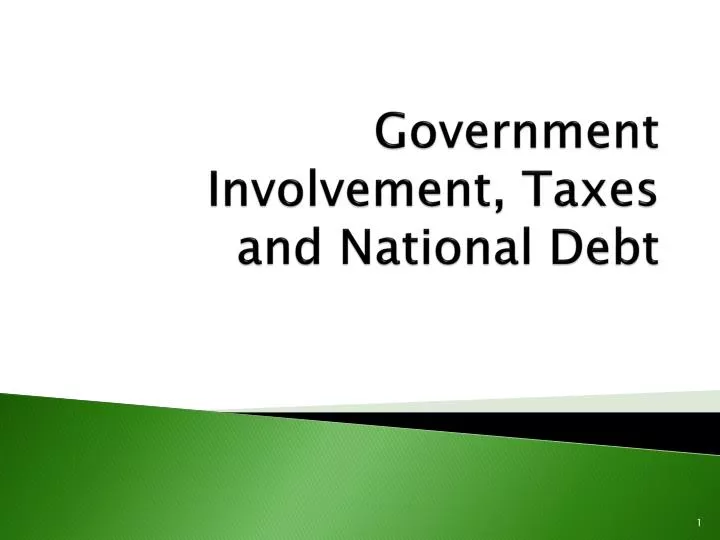 government involvement taxes and national debt