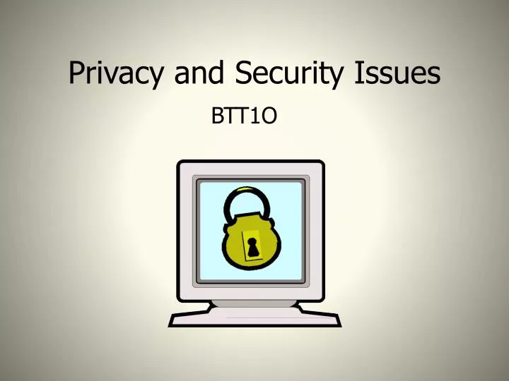 privacy and security issues
