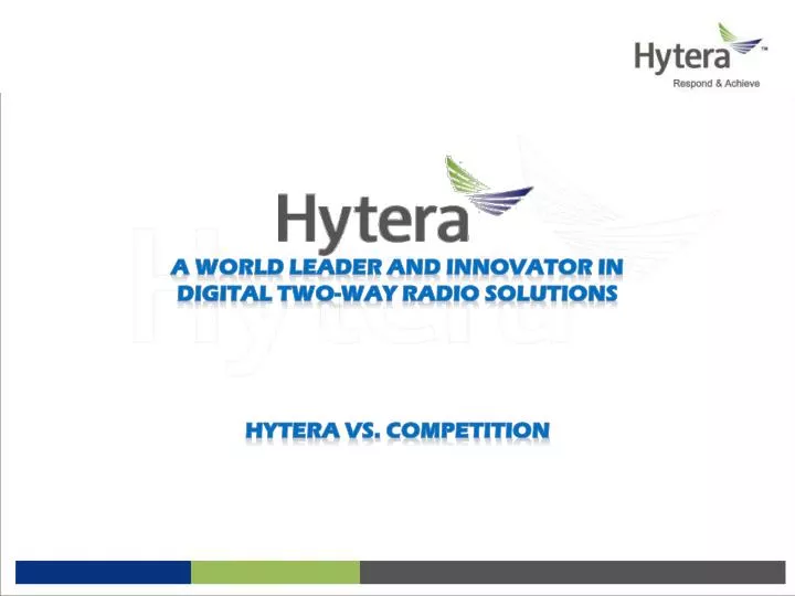 a world leader and innovator in digital two way radio solutions