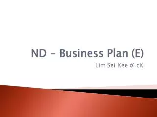 ND - Business Plan (E)